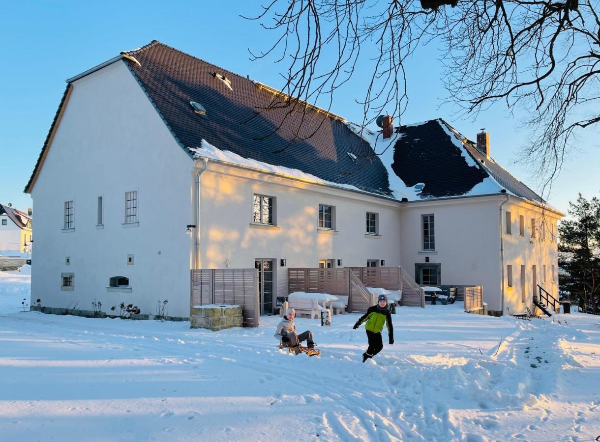 Farmhouse Eckartsberg Im Zittauer Gebirge - Ferienwohnung Mit 2 Schlafzimmern, Terrasse Und Wallbox Mittelherwigsdorf Exterior photo